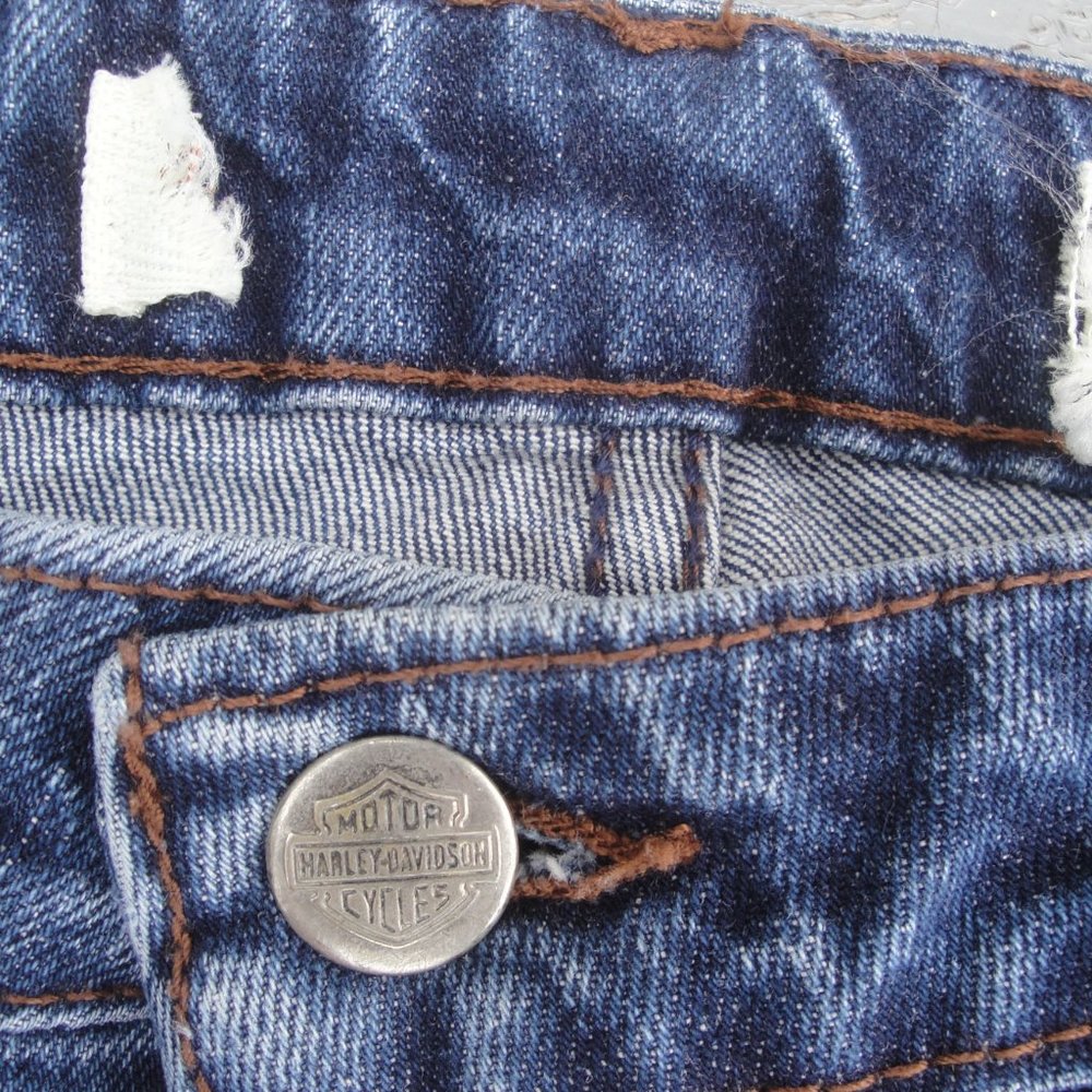 Harley-Davidson Ladies Jeans Size 10P Bootcut - Picture 4 of 10